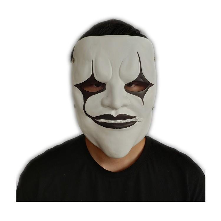 Slipknot Halloween Mask With Clown Face And Zipper Mouth For Costume Parties