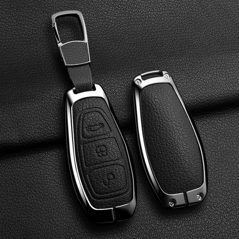 Alloy Style Car Key Case Cover Shell Fob for Ford Fiesta Focus 3 4 MK3 MK4 Mondeo Ecosport Kuga Focus ST