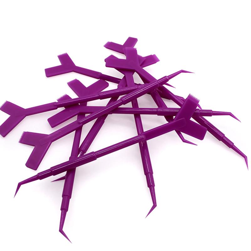 10 шт. многоразовые пластиковые палочки для завивки ресниц, инструмент для наращивания ресниц Y-образная расческа, бигуди для подъема ресниц, аппликатор, кисти для макияжа