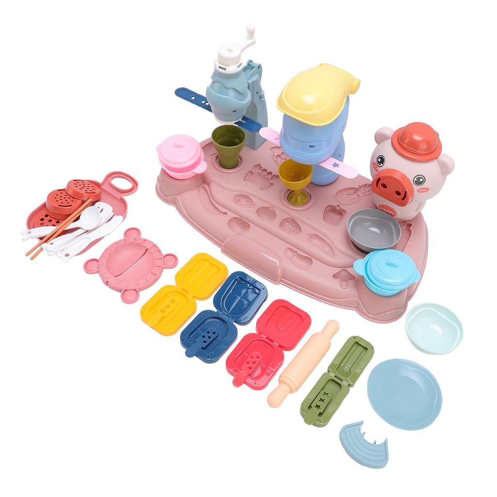 Color Dough Play Set Plastic Develop Creativity Improve Hands Eye Coordination Fun Noodle Maker