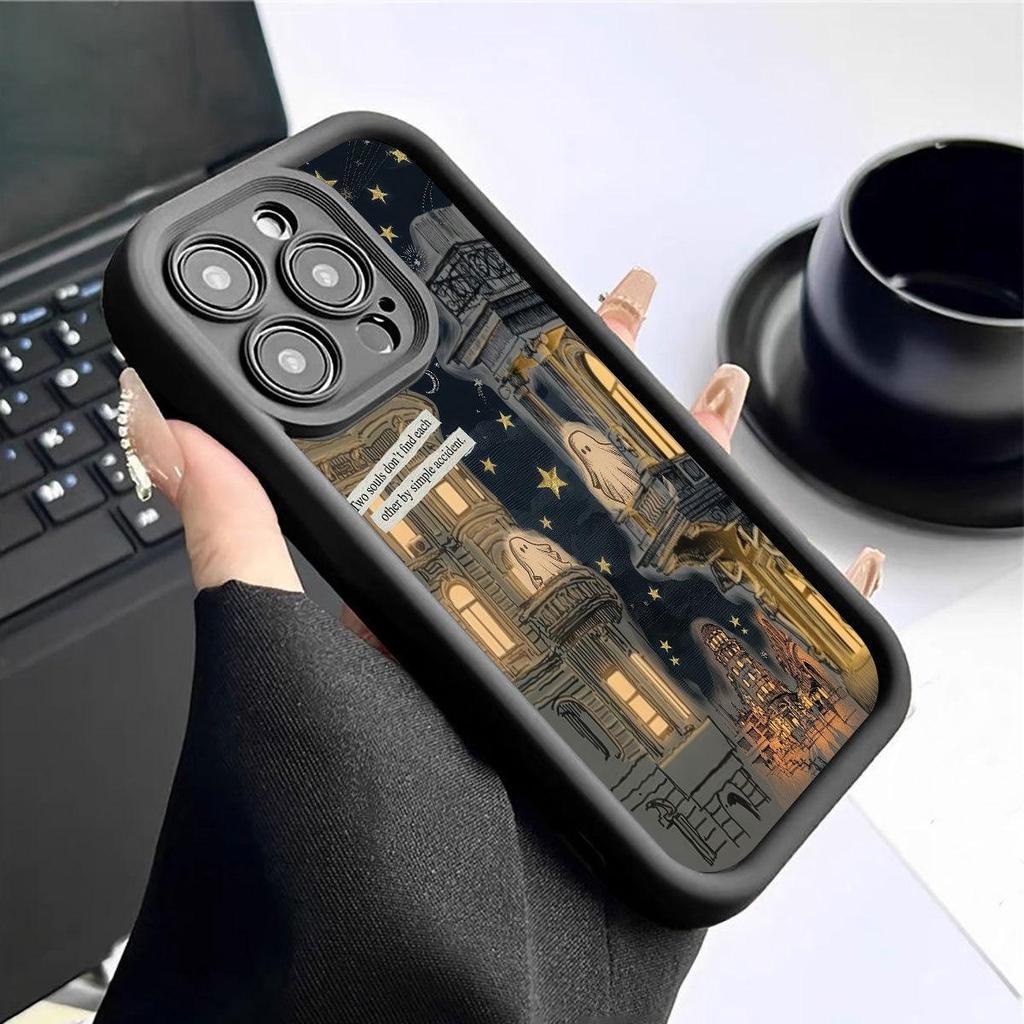Черный Новый Groove Рождественский Вечер Защитный Чехол для iPhone 15/16/17 Pro Max