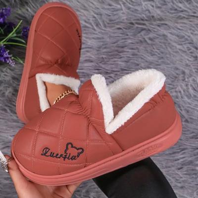 Модные зимние ботинки на платформе, винтажная мода, женские, снежные, теплые, замшевые, с теплой внутренней плюшевой подкладкой, модные, на толстой подошве, женские ботинки на плоской подошве