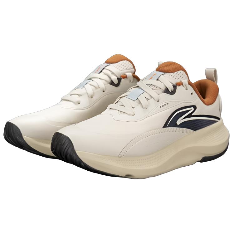 Li Ning Sports Удобные Амортизирующие Дышащие Низкие Повседневные Кроссовки Мужские Повседневные Кроссовки Коричневые AGLV177-3