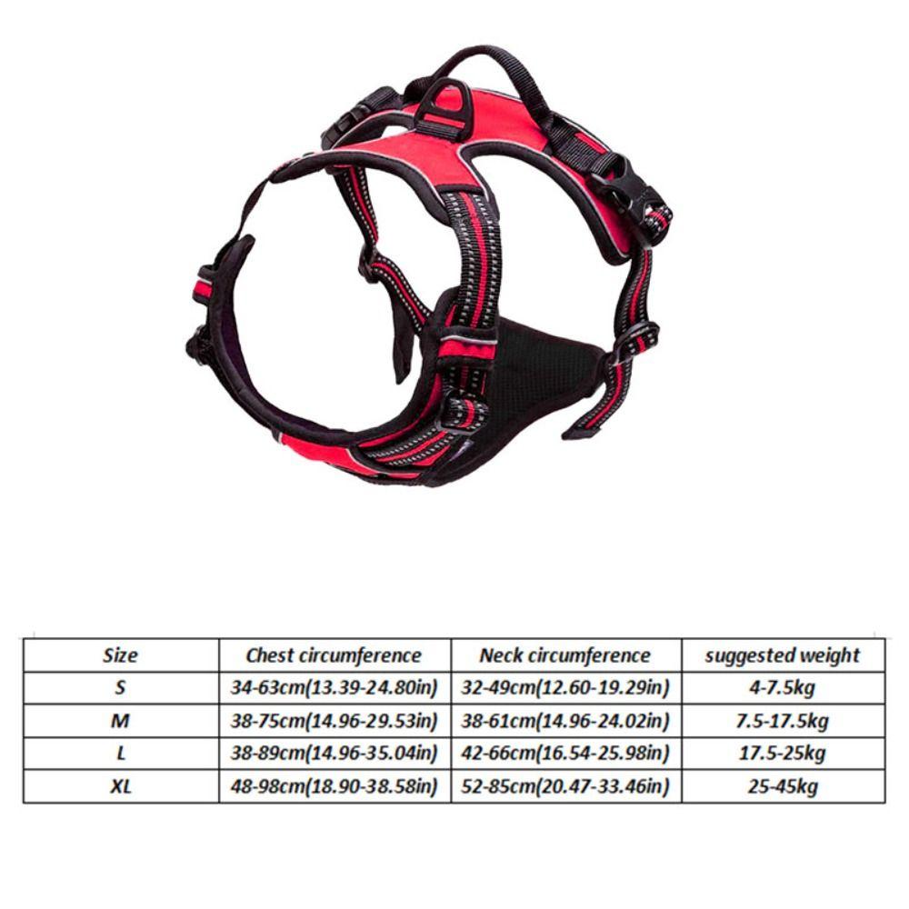 Reflective No Pull Dog Harness Vest Nylon Breathable Dog Chest Strap Adjustable Dog Leash Vest Large and Medium-sized Dog