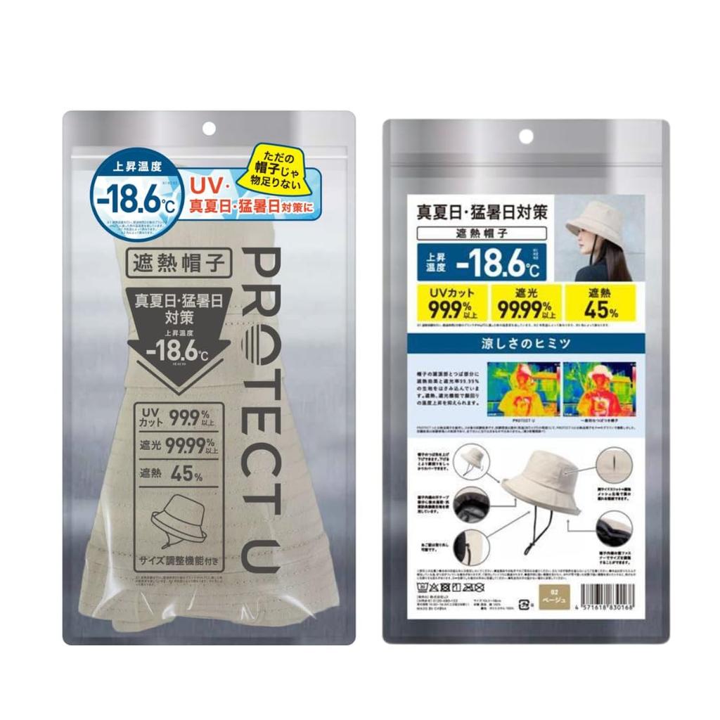 Protect U UV Protection UV Parasol Sunburn UV Small or More Heat First Class Shading Water Quick Size Removable Chin Heat Stroke Prevention [PROTECT