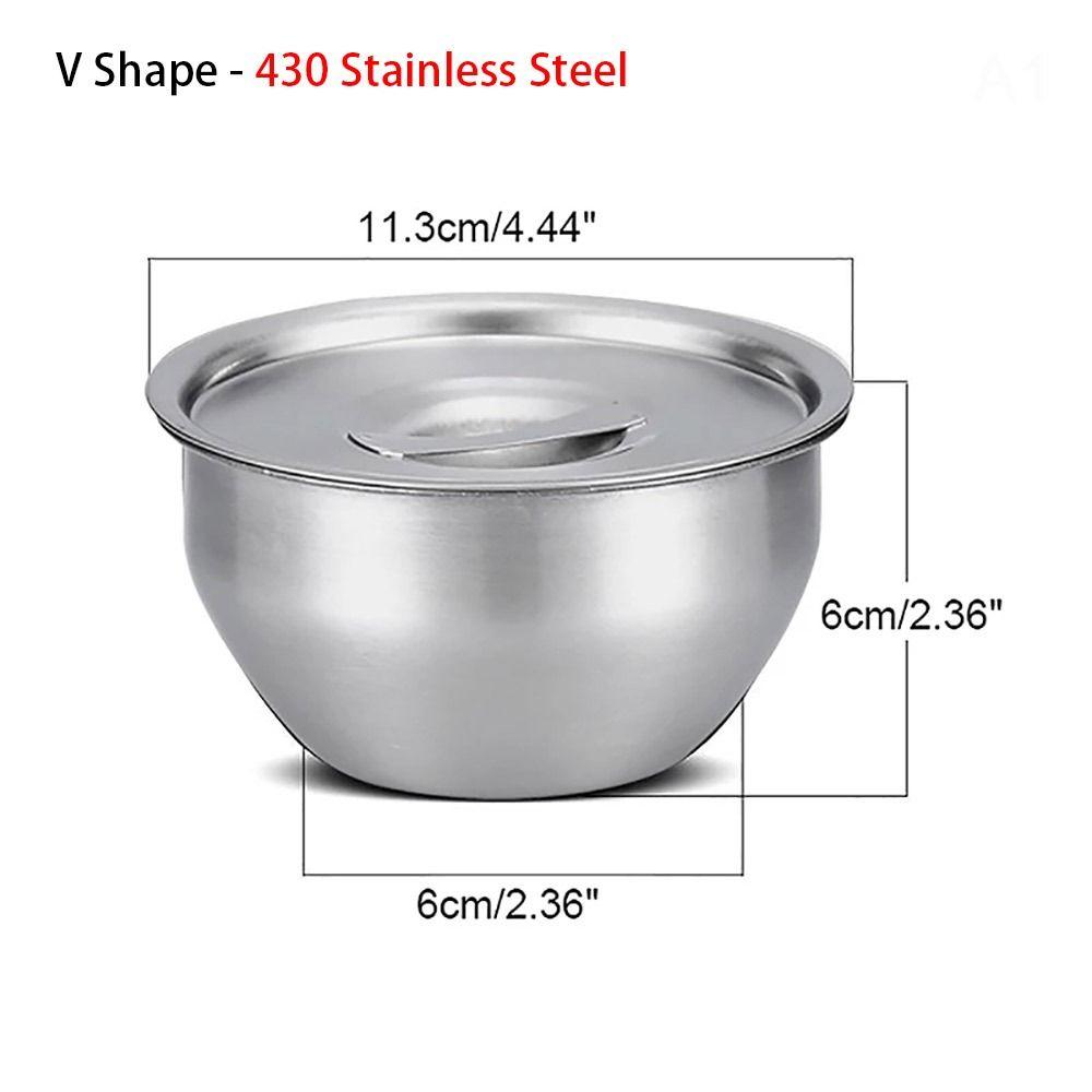 304 Stainless Steel Rice Bowl With Lid Soup Bowl Steamed Rice Bowl Anti-Scalding Child Small Bowl Cuisine Kitchen Tableware