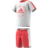 Training Wear I Sport ID Logo Shorts Set FTM85 Kids Pink F13 Japan 60 [Adidas] T-shirt & [Junior] White/Prism (DV1261) (FREE Size)
