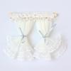 1/12 Lace Curtains Model Dollhouse Bedroom Living Room Decoration Dolls House Furniture Accessories Micro Scene Decor