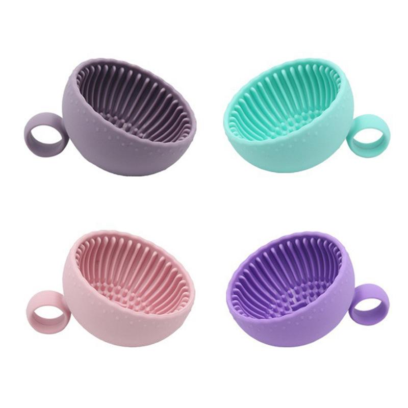 Силиконовый очиститель для кистей для макияжа, чаша для очистки пуховок, кистей для теней, коврик для мытья, инструменты для красоты, мягкая силиконовая коробка-скруббер