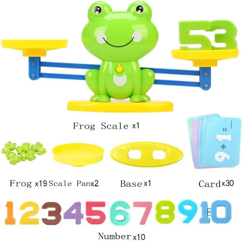Math Game Toy Preschoolers Frog Balance Counting Toys for Boys & Girls Educational Number Toy Fun Children's Gift STEM Learning