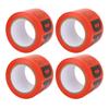 4Pcs PE Warning Tape Non Adhesive High Visibility Colorfast Red Danger Tape for Construction Sites