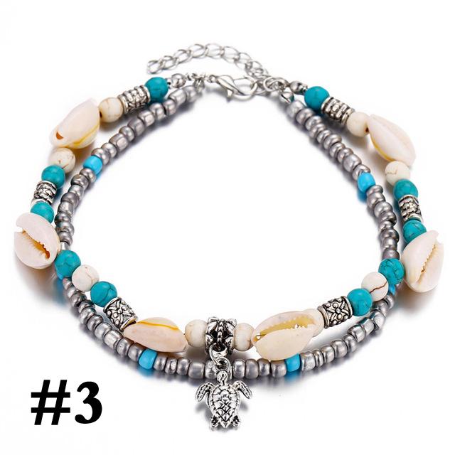 Браслет на ногу в пляжном стиле