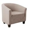 Club Chair Cover Stretch Tub Chair Slipcover Solid Color Sofa Cover Plaid Jacquard Couch Cover for Study Bar Counter Living Room