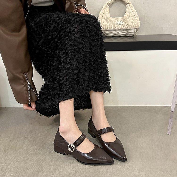 Темперамент маленькая квадратная голова вечерний бриз неглубокий рот слово с маленькими кожаными туфлями дети низкий каблук ходить на работу мягкая подошва Мэри Джейн одиночные туфли