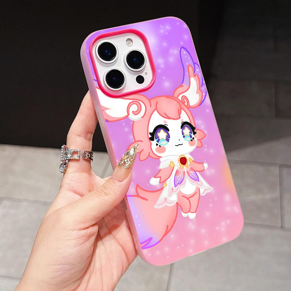 HSR Mem Jelly Двухслойный Розово-Красный Чехол для Мобильного Телефона для iPhone 17 16 15 14 13 12 11 Air Pro Max Plus Защитный