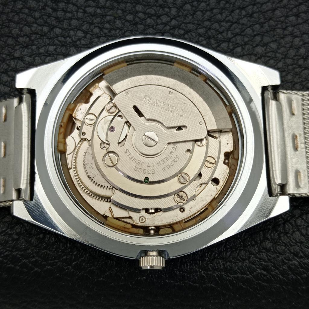 SEIKO 5 AUTOMATIC JAPAN MENS 6309A REFURBISHED BLACK COLOR DIAL WATCH a440271-4