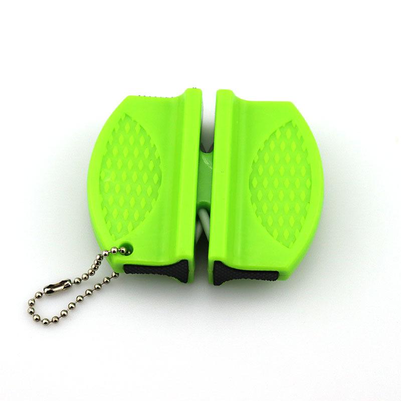 Thermal Micro Ceramic Rod Tungsten Steel Butterfly Two-stage Camping Pocket Kitchen Knife Sharpener Tool