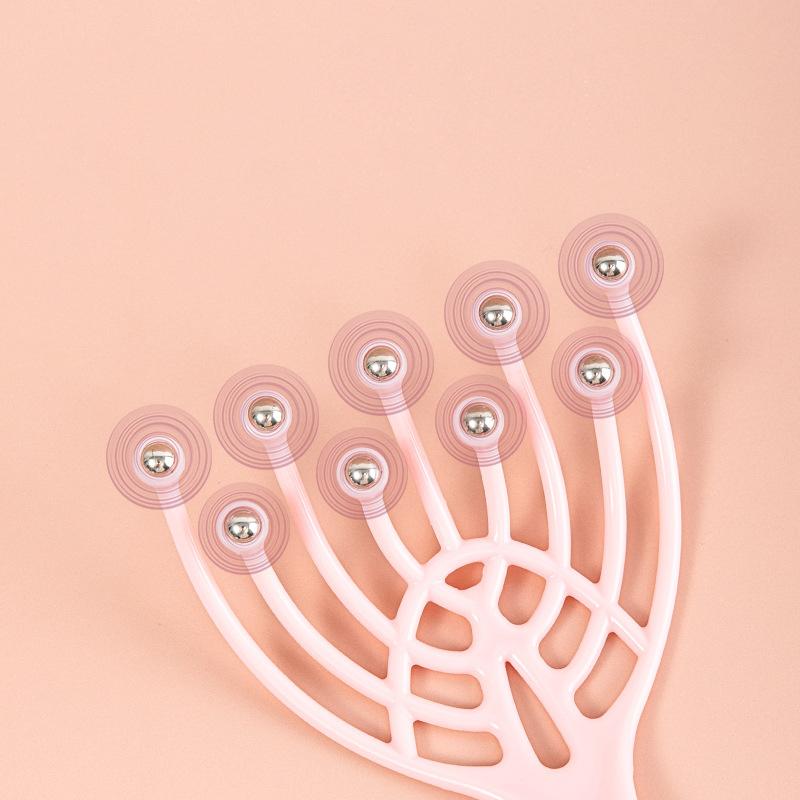 9 когтей головной массажер обтекаемый шариковый массажер для расслабления тела скальпа роликовый для роста волос ручное средство для снятия стресса с волос