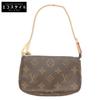 2014 M58009 Monogram Mini Pochette Accessoires Сумка Коричневый Б/У