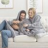 Women Men Oversized Hooded Sweatshirt Fleece Hoodies Blanket Comfy Pullover Blanket Home Clothing