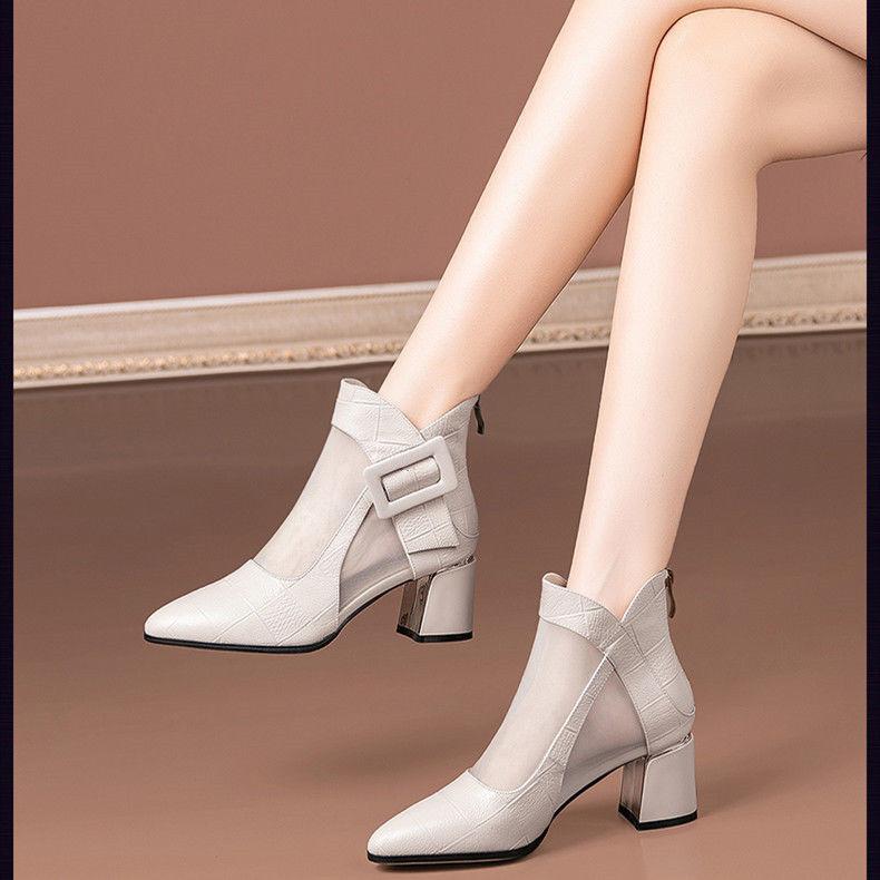 Летние ботинки Martin женские сандалии для улицы, для отдыха, дышащие, на высоком каблуке