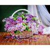 Полная круглая дрель DIY Алмазная вышивка Фиолетовая лаванда Алмазная картина