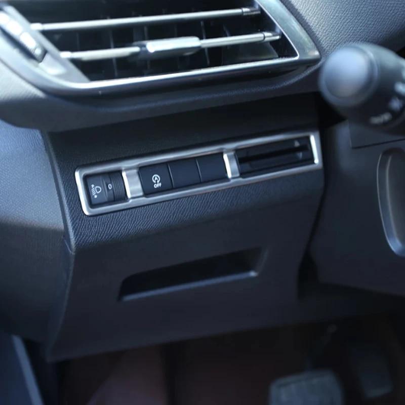 My Good Car, 1 шт., автомобильные противотуманные фары из нержавеющей стали, регулировка переключателя, накладка, наклейка для Peugeot 4008 2017 2018