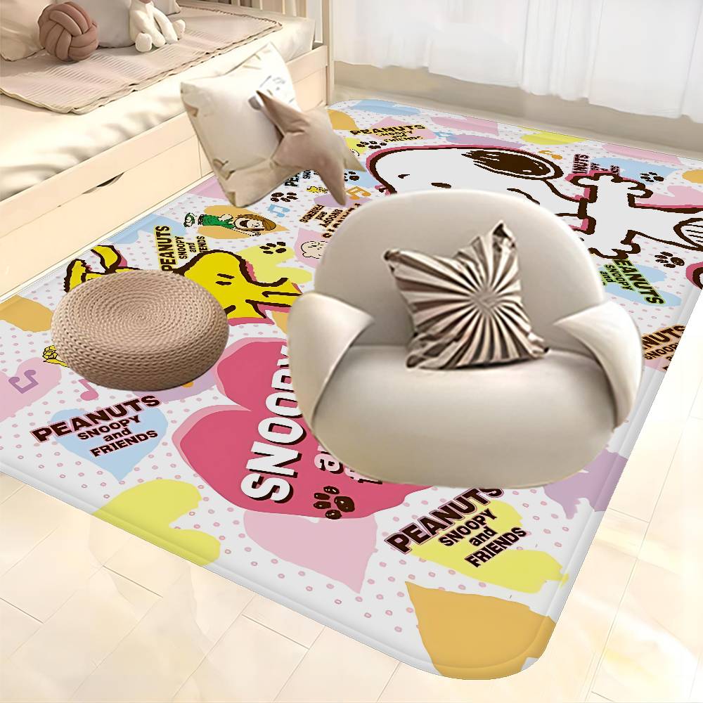 S-Snoopy Cartoon Floor Mat Retro Multiple Choice Living Room Kitchen Rug Non-Slip Modern Home Decor