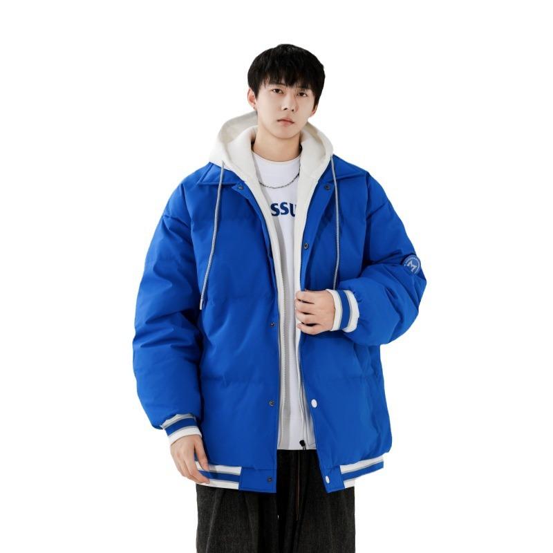 Простая и модная новая зимняя куртка с капюшоном, утепленная мужская куртка средней длины