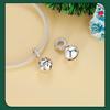 Yinziyun Sterling Silver Snowflake Bell Pendant Necklace