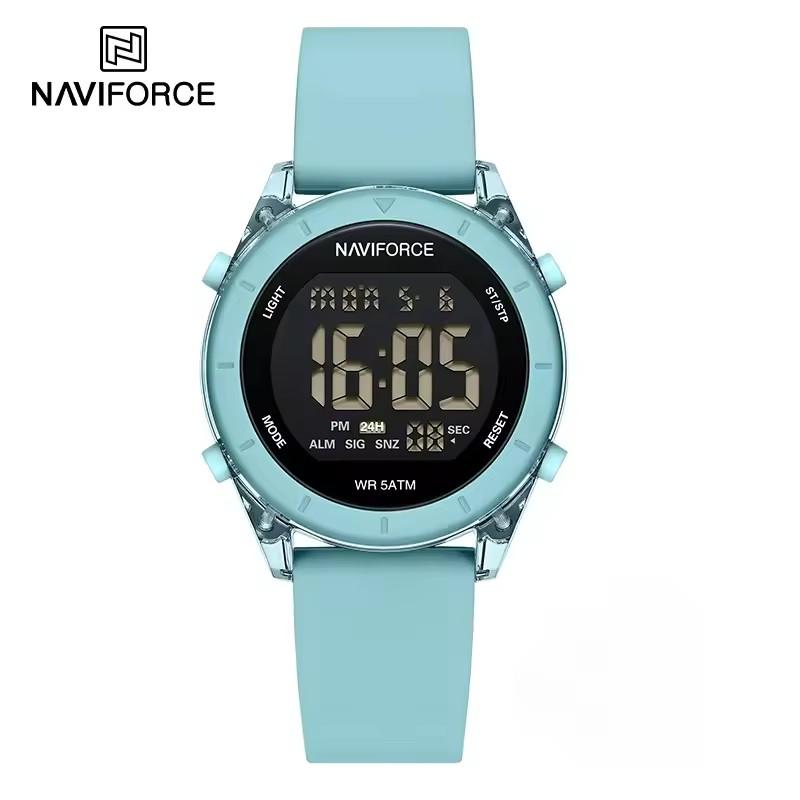 Новая модель NAVIFORCE NF7108 Часы Женские Модные Силиконовый Ремешок Спортивные Цифровые Часы Водонепроницаемые Светящиеся Наручные Часы Relojes