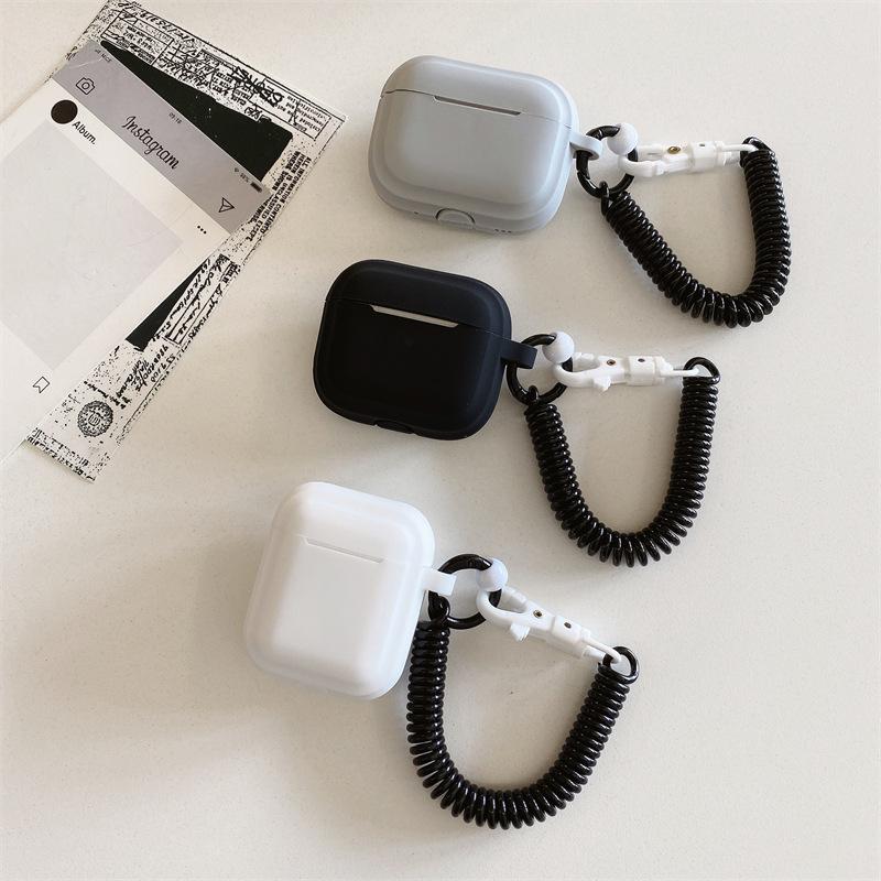 Простой однотонный чехол для AirPods 1-го поколения, чехол для второго поколения, чехол для AirPods Pro 1, чехол для беспроводных наушников Apple Bluetooth