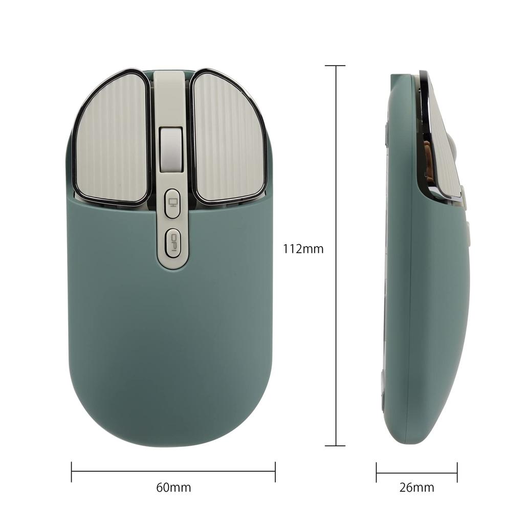 M203 USB Беспроводная Bluetooth Совместимая с Windows и Microsoft Surface Зеленая 2.4 ГГц 5.1 Мышь, Ультратонкая, Тихая, Перезаряжаемая, Беспроводная, Компактная,