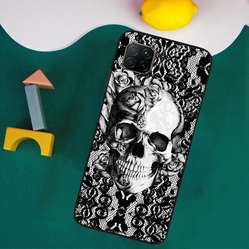Чехол с готическим черепом для Huawei Nova 11i 12s 12i 8i 7i Y73 Y70 Y90 Y60 Y72 Y61 Y91 9 10 SE P30 Pro P40 Lite
