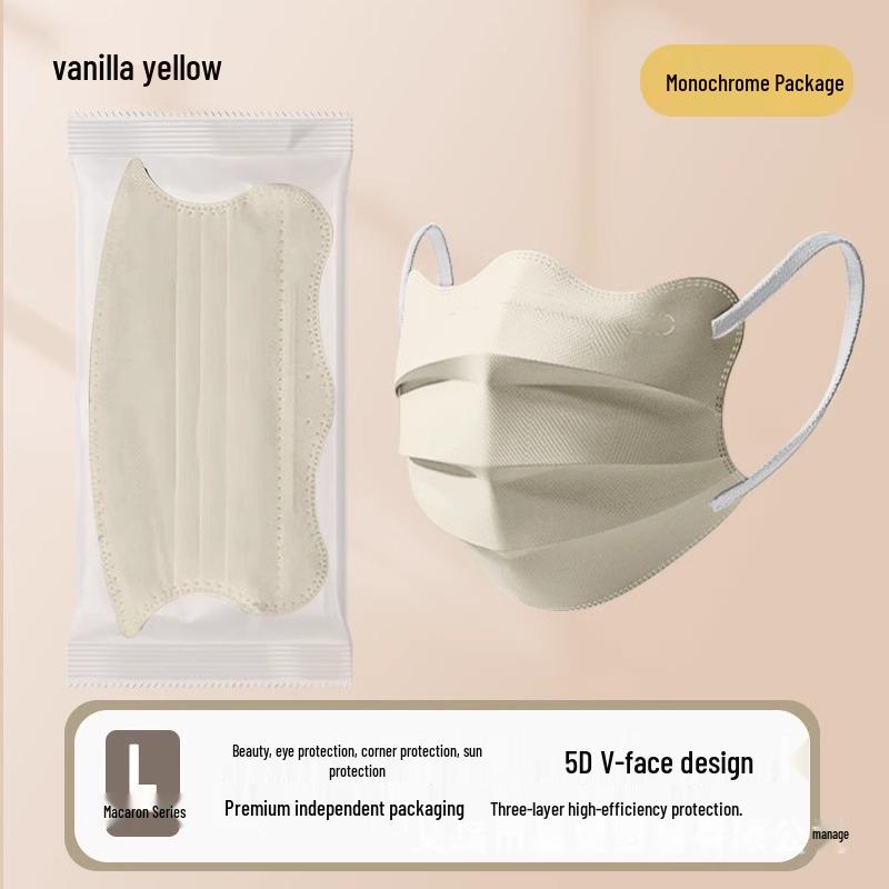 High-Value Women's V Face Butterfly Morandi Disposable Mask - Protective, Thin, Enhances Small Face, Eye Corner Shield