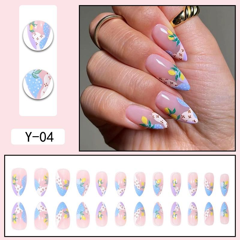 Reusable Press-On Nails With Cat Eye Effect Gradient Design Women Sweet Chic Style Wearable Nail Tips
