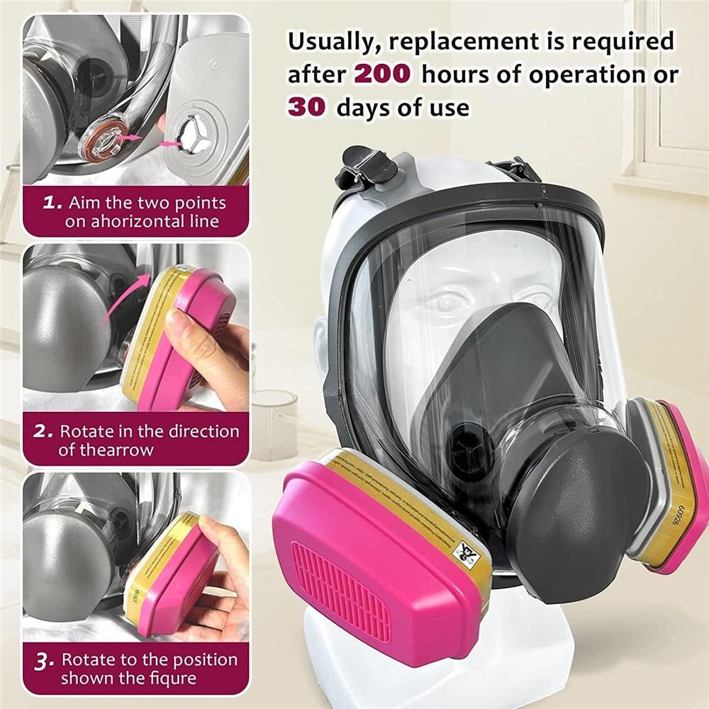 60926 Сменные фильтры для респиратора, Химические фильтры от органических паров, Совместимые с респираторами 6200, 6800, 7502, 7503