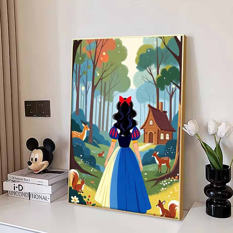 Disney 5D DIY Алмазная живопись Белоснежка Исцеляющая Иллюстрация, Вышитая Мозаика Крестиком Домашний Декор Подарок Поделки
