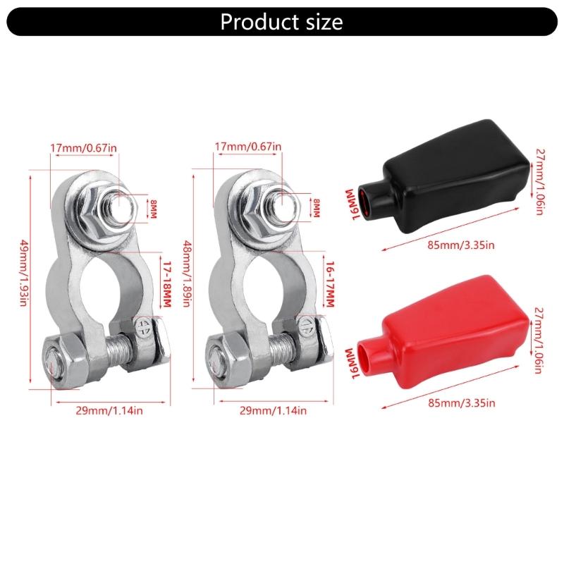 Battery Terminal Connector Kit with Ergonomic Designs Auto Battery Connector Easy to Use for Car & Boat Application