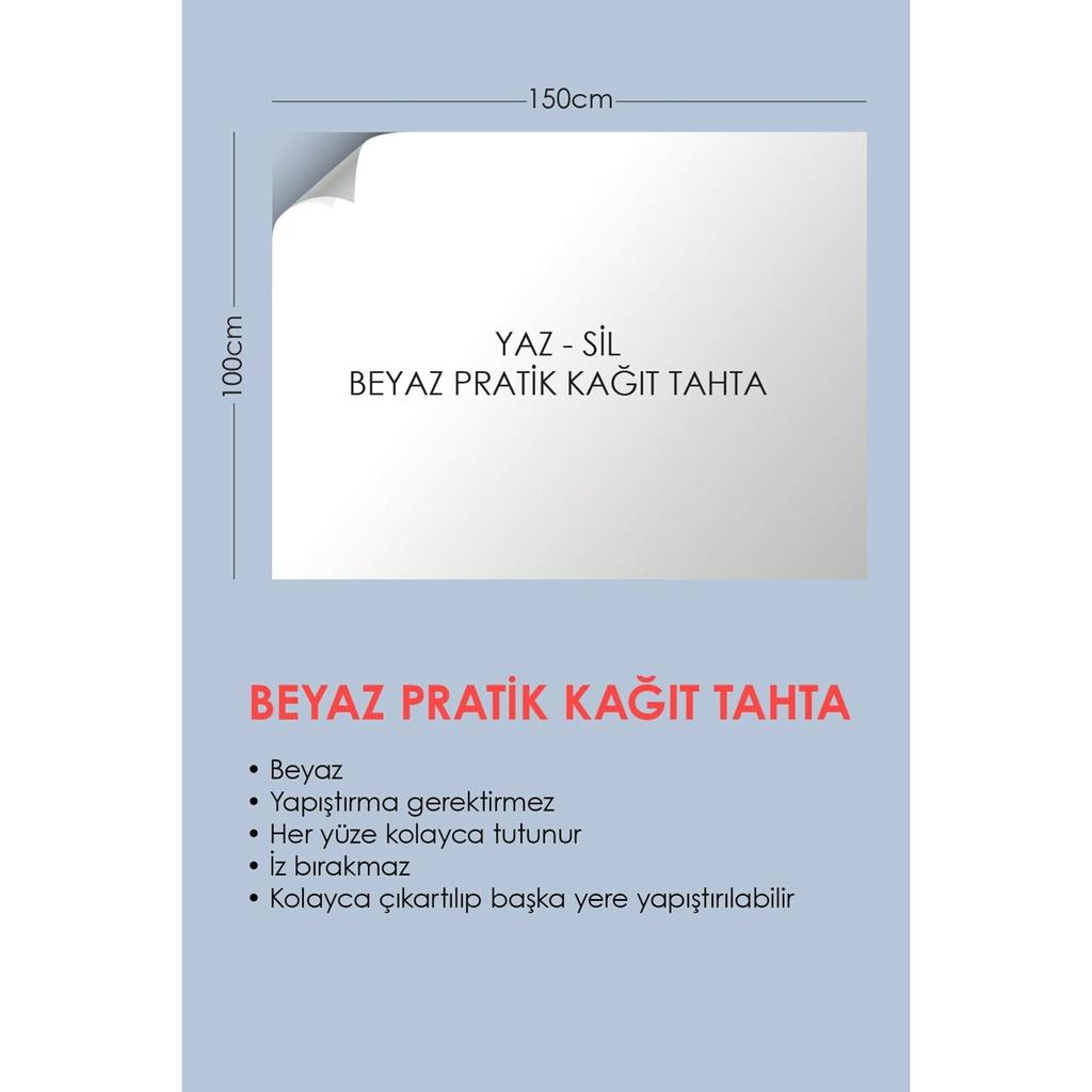 2 шт. Белая смарт-бумажная доска 100x150 см. Доска для письма с ручкой в ​​подарок. Применяется к стене, стеклу, доске.