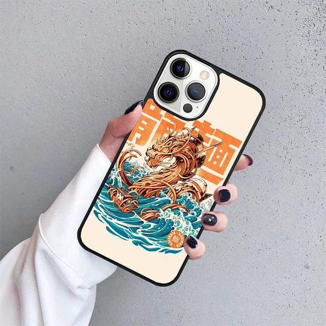 Чехол-ракушка Суши Дракон для iPhone 17 Air 15 16 14 13 12 Pro Max 11 Pro Max Plus Чехол для телефона