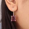 Natural Rhodolite Gemstone 925 Sterling Silver Jewelry Handmade Earrings 1.06" EE-167-13