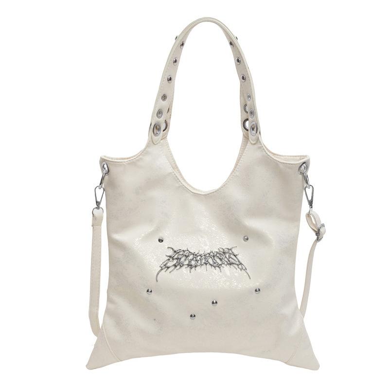 Женская сумка через плечо с заклепками, сумка-ведро из ПУ, корейская мода, новинка