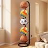 Nail-Free Sports Ball Storage Rack for Basketball, Volleyball, and Children's Basketball Hoop
