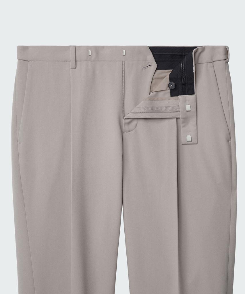 MUSINSA STANDARD Wide Hidden Banding Slacks [Light Beige]