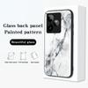 For Realme GT 7 5G Case Marble Pattern Tempered Glass+PC+TPU Protective Phone Cover