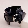 Регулируемая металлическая застежка Мужской браслет Удобный Мужской Панк-рок Искусственная кожа Наручный ремешок Ювелирный аксессуар