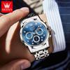 Quartz Watch for Men Business Man Chronograph Watch Waterproof Wristwatch Stainless Steel Luxury Watches Relojes Masculinos