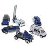6 Pieces Kids Toy Model Alloy Diecast Car 1:64 Vehicle Model Set Collection Gift - Police Cars