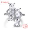 Классическое кольцо Lindon из стерлингового серебра 925 пробы с цирконом, женские ювелирные изделия, свадебный подарок для вечеринки